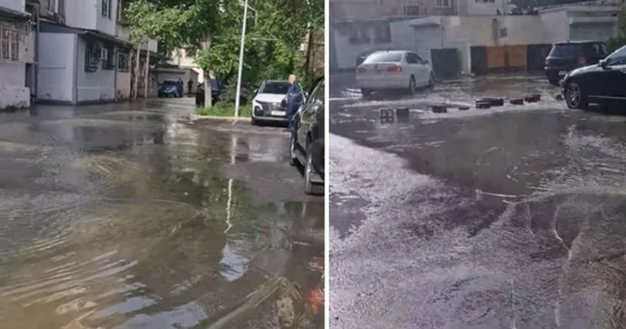 Yasamalda içməli su xəttində qəza baş verib, təmir işləri aparılır ADSEA
