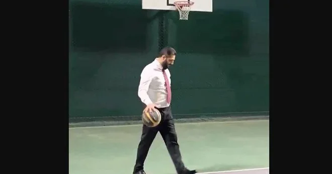 Suriya prezidenti basketbol oynadı VİDEO