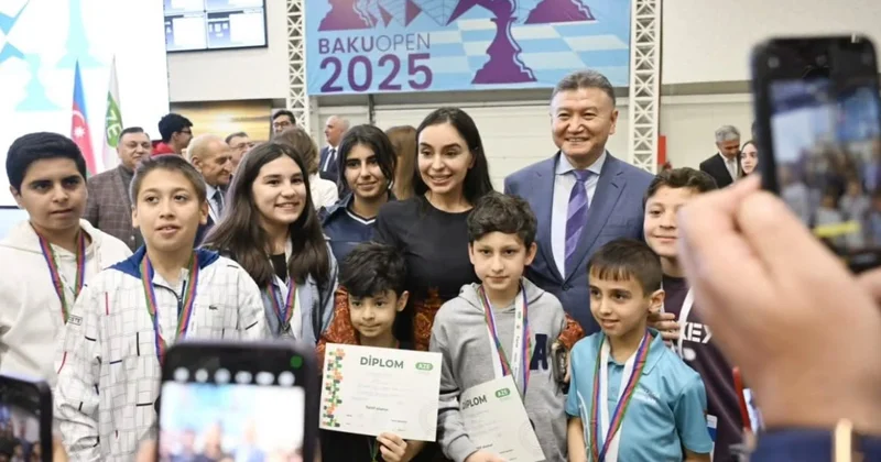 Leyla Əliyeva Baku Open 2025 Beynəlxalq Şahmat Festivalının bağlanış mərasimində iştirak edib