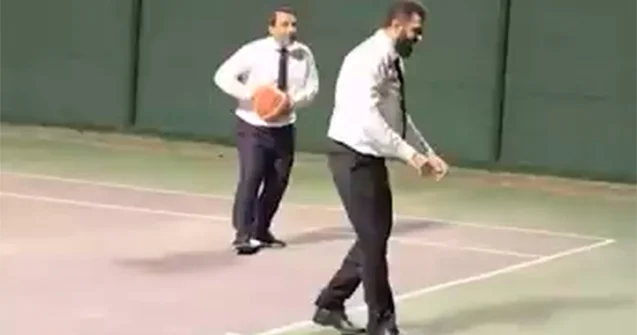 Basketbol oynadı, gündəm oldu Video