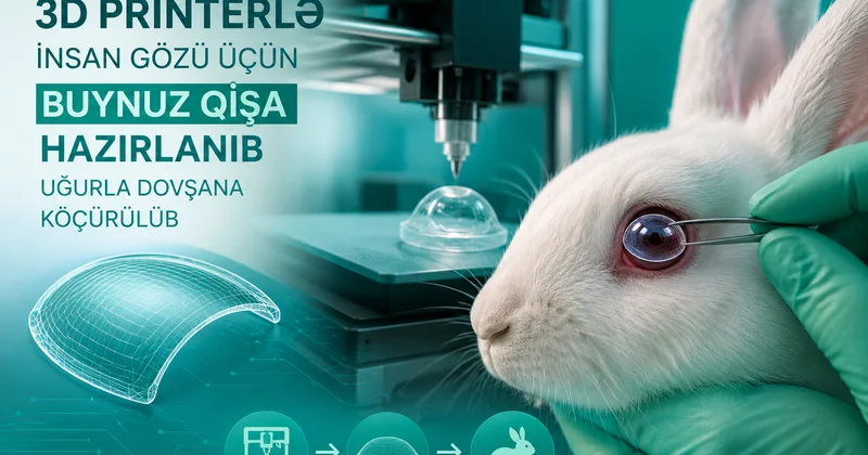 3D printerlə insan gözü üçün buynuz qişa hazırlanıb Uğurla dovşana köçürülüb