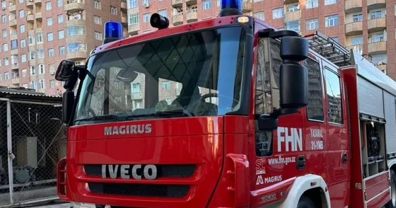 Sumqayıtda yanğın olub