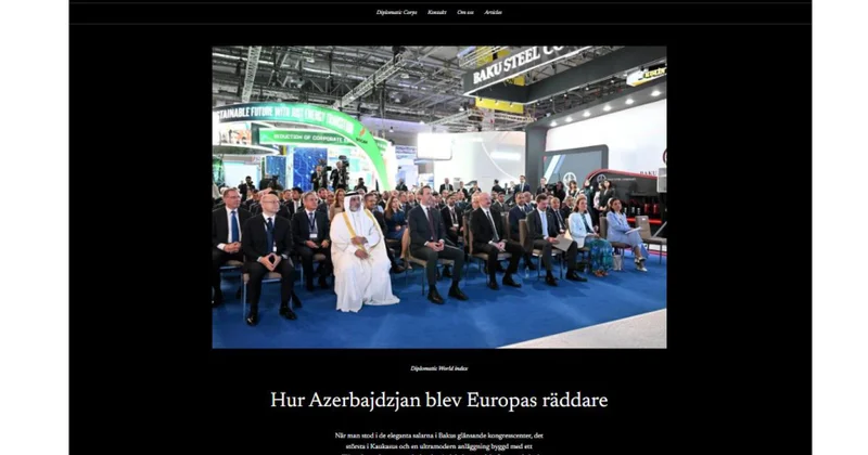 “Diplomatic World Sweden” saytı “Baku Energy Forum”u barədə məqalə dərc edib