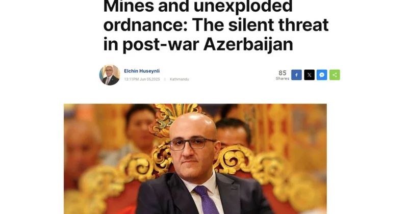 Nepal mediası Azərbaycanın minalar və partlamamış hərbi sursatlar problemindən yazıb
