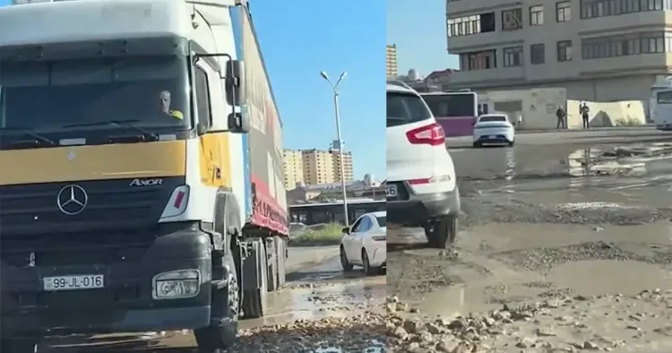 Xırdalanda yollar bərbad vəziyyətdədir: Sakinlərdən NARAZILIQ