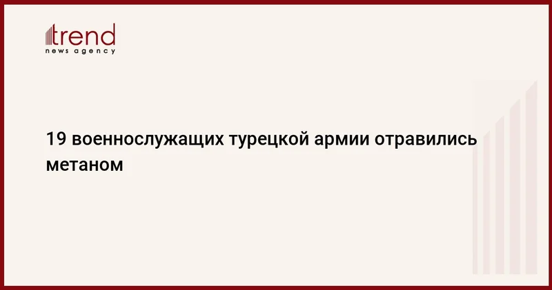 19 военнослужащих турецкой армии отравились метаном