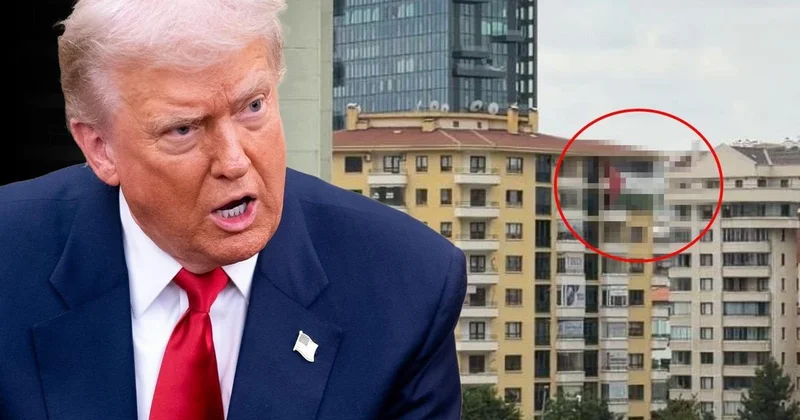 Trampın qalacağı otelin qarşısında bu ölkənin bayrağı asıldı