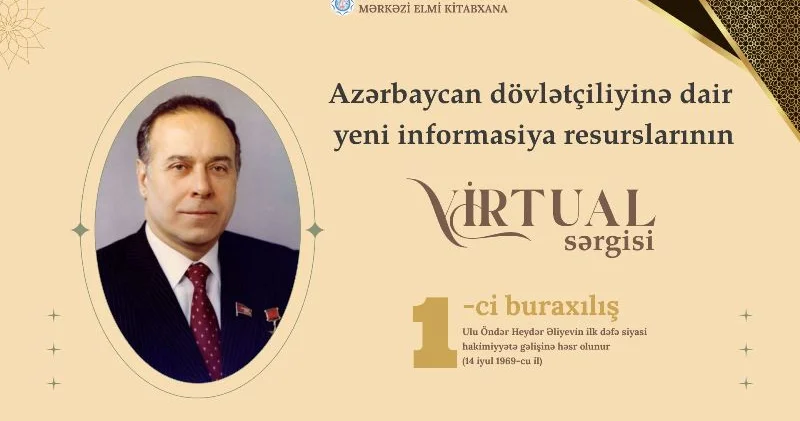 MEK “Azərbaycan dövlətçiliyinə dair yeni informasiya resursları” adlı virtual sərginin I buraxılışını təqdim edir
