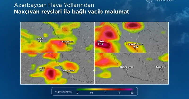 Авиарейсы Баку Нахчыван отменены из за грозы