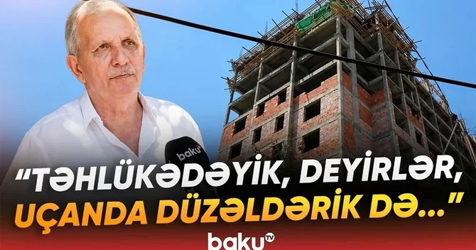 Xırdalanda yeni tikilən bina sakinləri qəzəbləndirib: Qanuni məsafə saxlanılmır