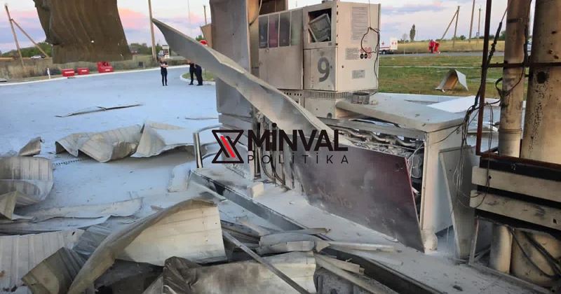 Эксклюзивные кадры последствий удара России по АЗС SOCAR Minval Politika