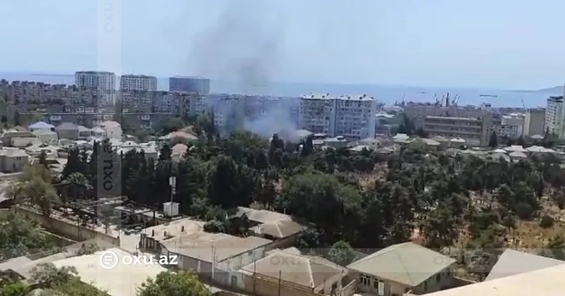 Xətai rayonunda yarımtikili yanır