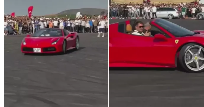 Bələdiyyə sədri hər kəsin gözü qarşısında drift etdi VİDEO