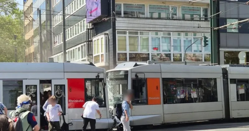 Almaniyada tramvaylar toqquşub xəsarət alanlar var