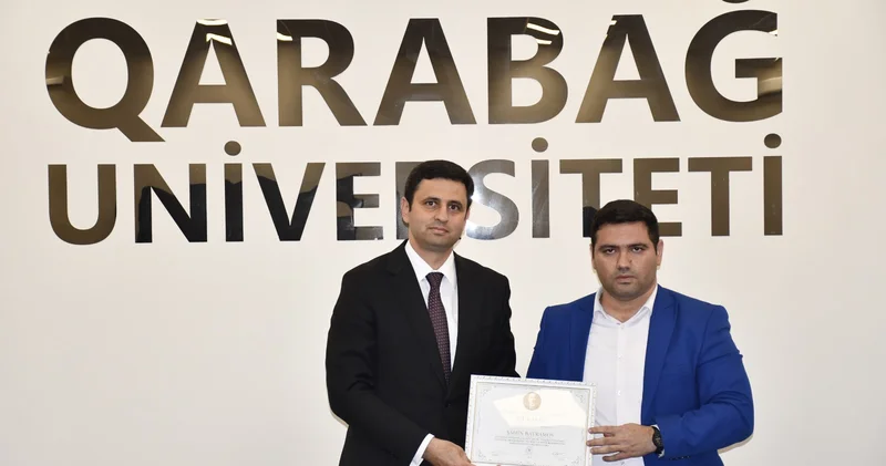 “Firidun bəy Köçərli” mükafatı Qarabağ Universitetinin rəhbərliyinə təqdim edildi