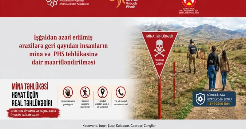 “İşğaldan azad edilmiş ərazilərə geri qayıdan insanların mina və PHS təhlükəsinə dair maarifləndirilməsi” layihəsi davam edir
