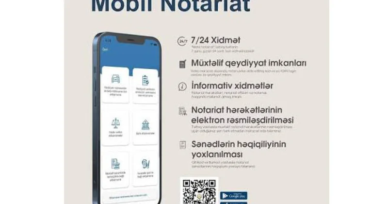 Nazirlik: “Mobil notariat” tətbiqinin “mygov”a tam inteqrasiyası istiqamətində işlər davam etdirilir