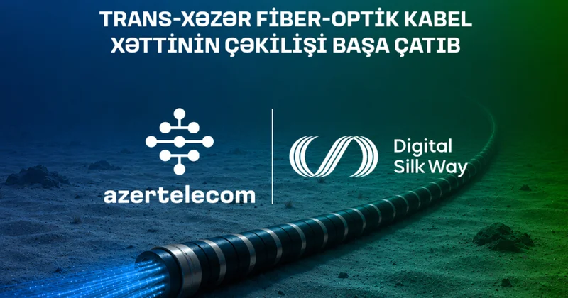 Xəzər dənizinin dibi ilə Trans Xəzər Fiber Optik Kabel Xəttinin çəkilişi başa çatıb