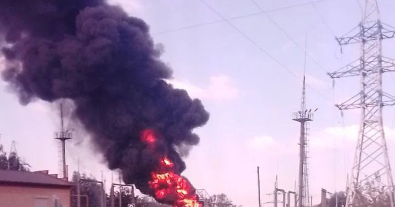 В России крупный пожар ВИДЕО