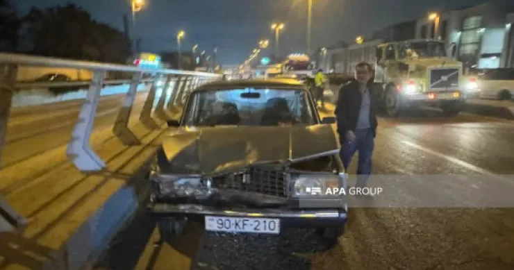 Bakıda qəza Ziya Bünyadov prospekti bağlandı