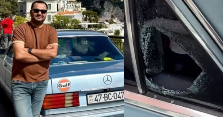İtaliyada oğrular Fəridin maşınını soydular