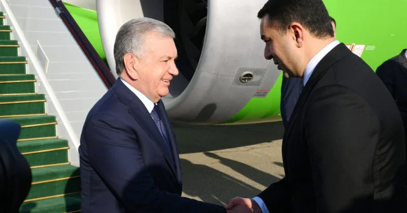 Mirziyoyev Qəbələdə belə qarşılandı FOTOLAR