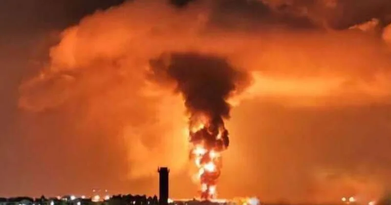 Ukrayna Krımın ən iri neft bazasını bombaladı VİDEO