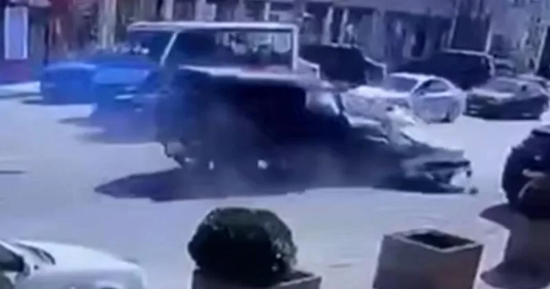 В Дагестане гелик на скорости 120 км/ч протаранил легковушку ВИДЕО