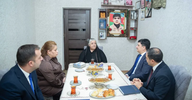 Vətən müharibəsi şəhidi Müşfiq İbrahimovun ailəsi ziyarət edilib