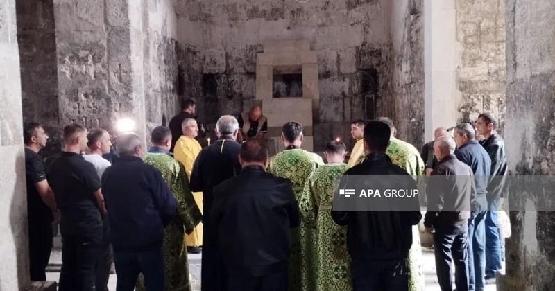 Alban Udi Dini İcmasının nümayəndələri Laçındakı Ağoğlan Manastırını ziyarət ediblər FOTO