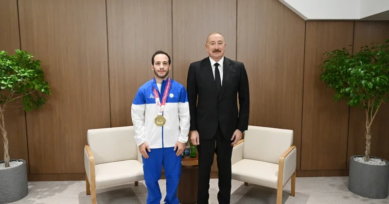 Qızıl medal qazanan cüdoçumuz Prezidentlə görüşü barədə paylaşım etdi FOTO