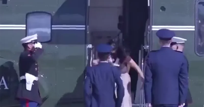 Vensin arvadı körpəsi ilə yıxılmaqdan son anda xilas oldu Video