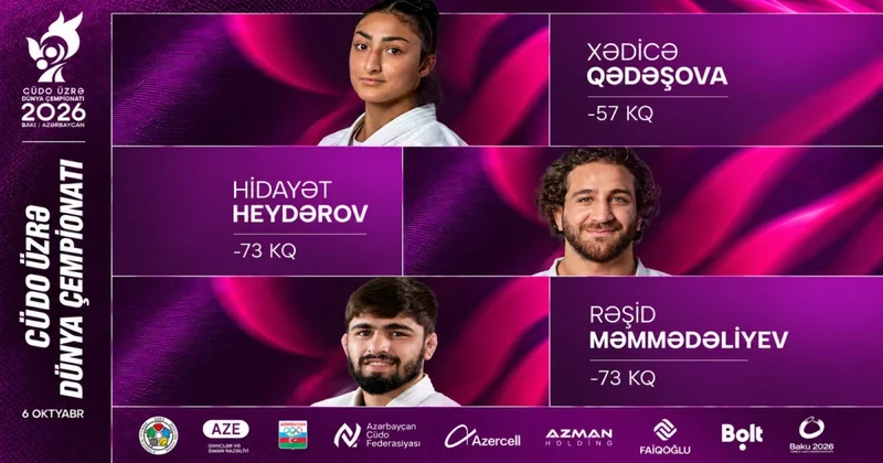 Dünya çempionatı: Cüdoçularımız tatamiyə çıxır YENİLƏNİR