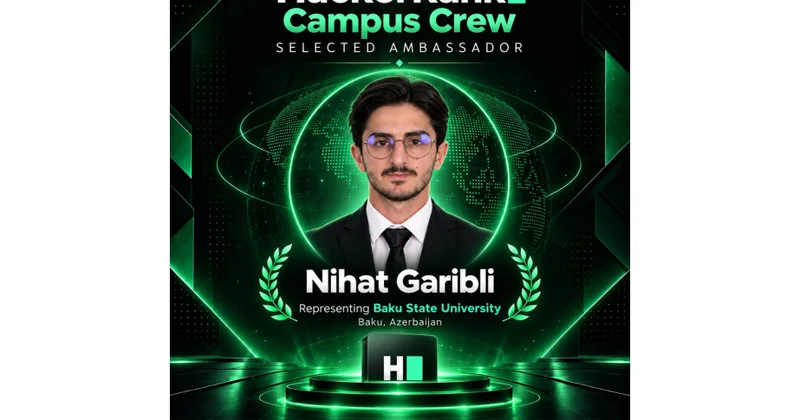 BDU əməkdaşı “HackerRank Campus Crew 2026” proqramına seçilib