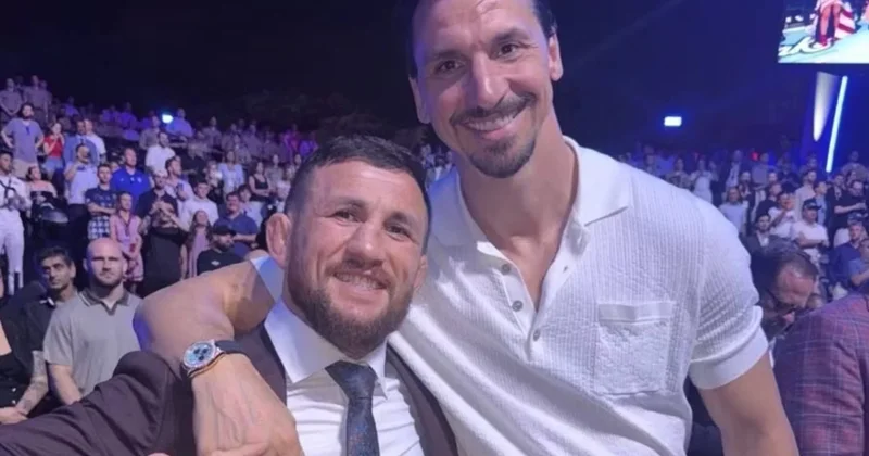 UFC nin keçmiş çempionu Zlatan İbrahimoviçlə görüşdü: “Bu əfsanə ilə görüşmək şərəfdir”