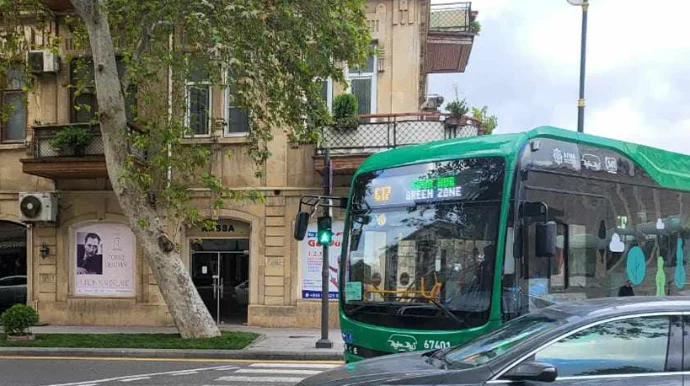 Bakıda yeni elektrik avtobusları xəttə buraxıldı VİDEO