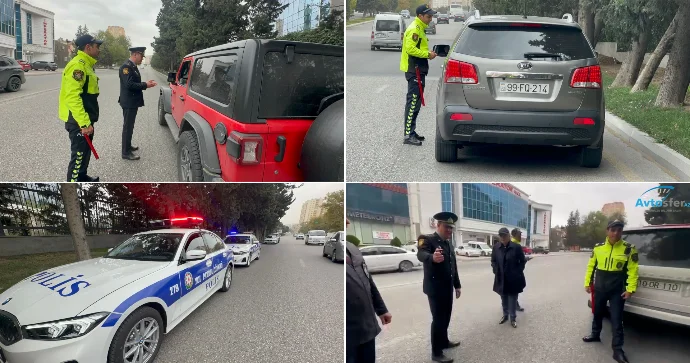 Nizamidə avtomobillər yoxlanıldı; 15 sürücüyə protokol tərtib olundu VİDEO