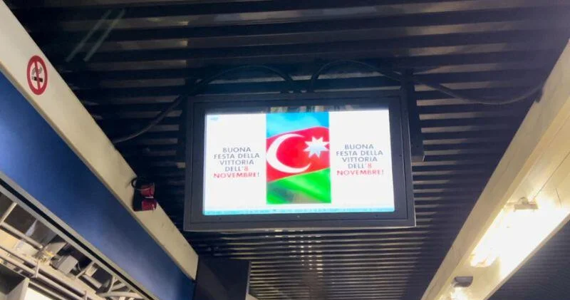 В метро Рима появился видеоролик ко Дню Победы ФОТО