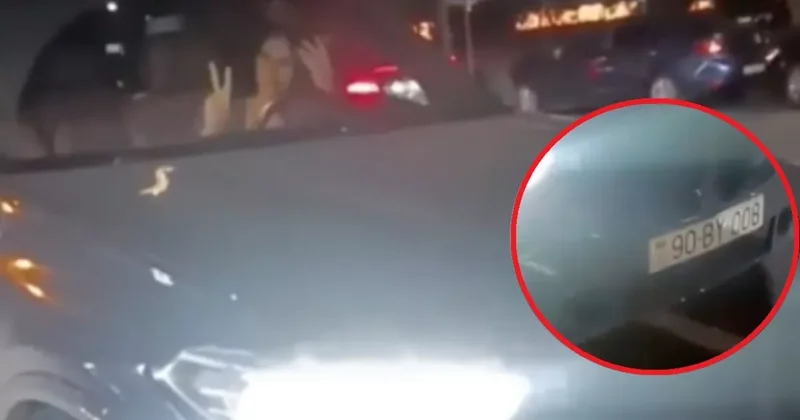 Автохамка на BMW устроила разборки на бакинской парковке Убери свой мотоцикл отсюда