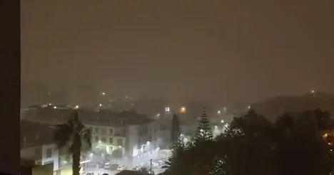 Ночная гроза в Лиссабоне ВИДЕО