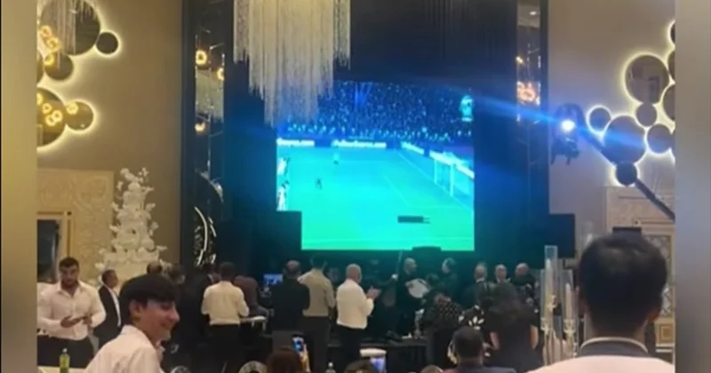 Toyda futbola baxdılar VİDEO