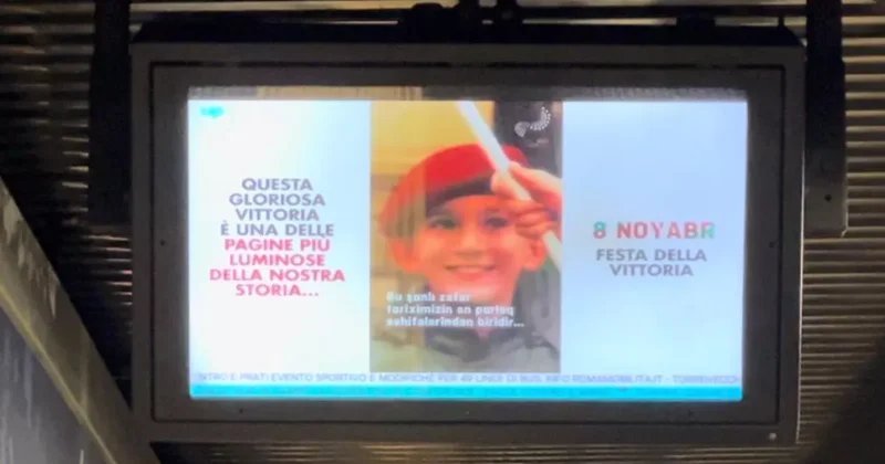 На улицах Рима транслируется видеоролик в честь пятой годовщины Дня Победы ФОТО