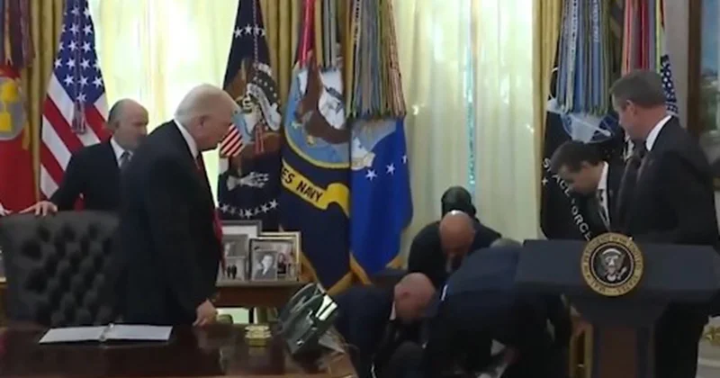 Ağ Evdə ürəyi getdi, Tramp təşvişə düşdü Video