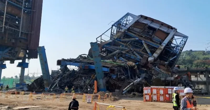 Обрушение на электростанции в Корее: поиски продолжаются