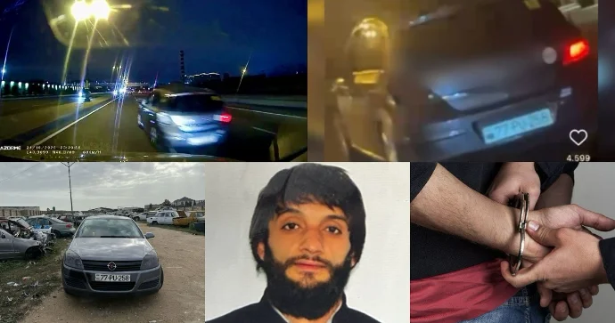 Xətai polisi maşının nömrəsini çıxaran avtoş sürücünü saxladı Məhkəmə həbs etdi VİDEO