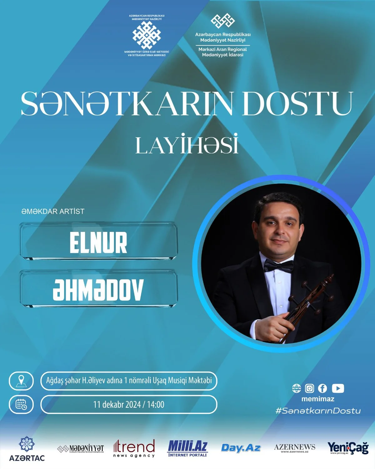 MEMİMin layihəsi “Sənətkarın dostu” Ağdaşda Yeni Çağ Media