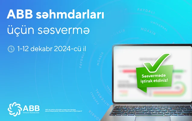 ABB səhmdarları ilk dəfə elektron qaydada səs verəcək