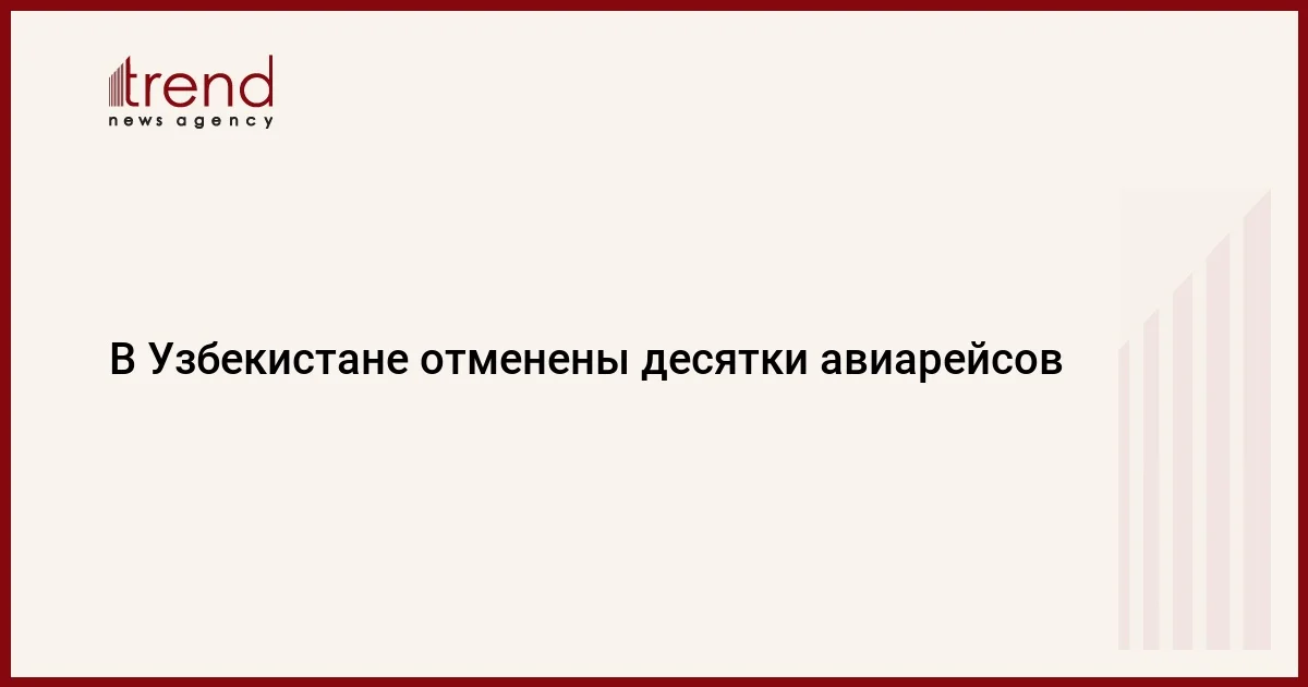 В Узбекистане отменены десятки авиарейсов