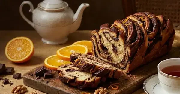 Vitrinləri kölgədə qoyacaq ləzzət: Şokoladlı və portağallı babka