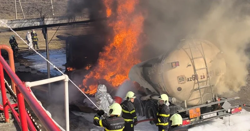 Yanacaq daşıyan avtomobildə güclü partlayış Ölən var Video Yenilənib